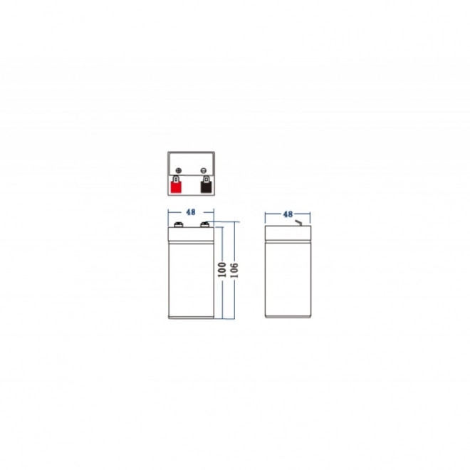 Onderhoudsvrije batterij AGM VRLA Green Cell AGM36 4V 4,5Ah (voor alarmsysteem, kassa's, speelgoed)