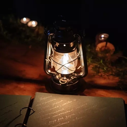 zwarte olielamp 24cm