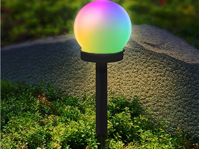 Solar Gartenlampe RGB Kugelleuchte 10 cm