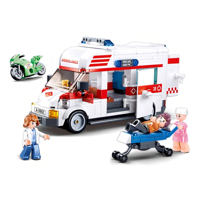 Drie minifiguren met beweegbare delen