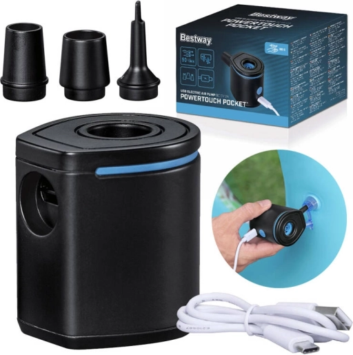 Bestway Powertouch Pocket USB pocket elektrische luchtpomp met opzetstukken