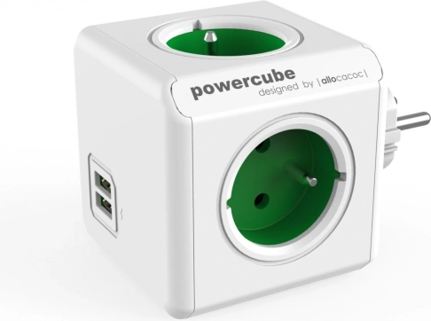 Stekkerdoosverdeler PowerCube Original USB groen
