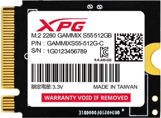 Disque SSD XPG GAMMIX S55 512 Go M.2 2230 PCIe 4.0 x4