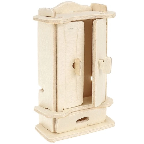 Houten poppenmeubels - set van 34 stuks