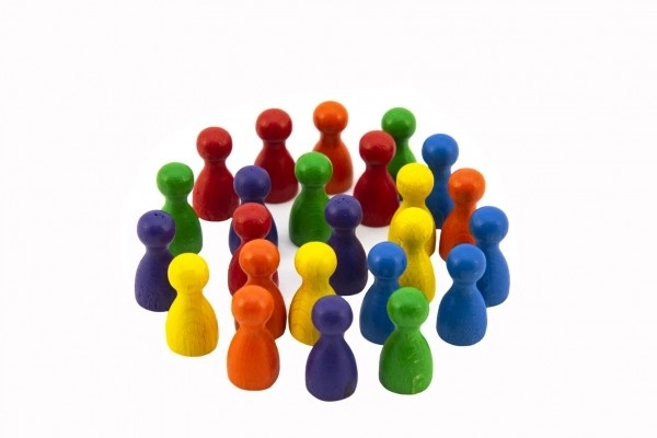 Wooden Figures 25mm 6 Colors - Board Game