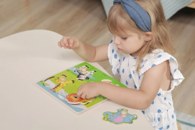 Wooden Puzzle with Wild Animals