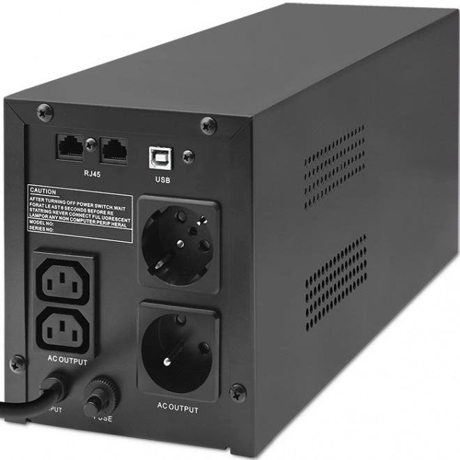 Noodstroomvoorziening Qoltec UPS 2000VA 1200W met LCD en USB