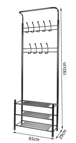 Kledingrek - rek met schoenenplank
