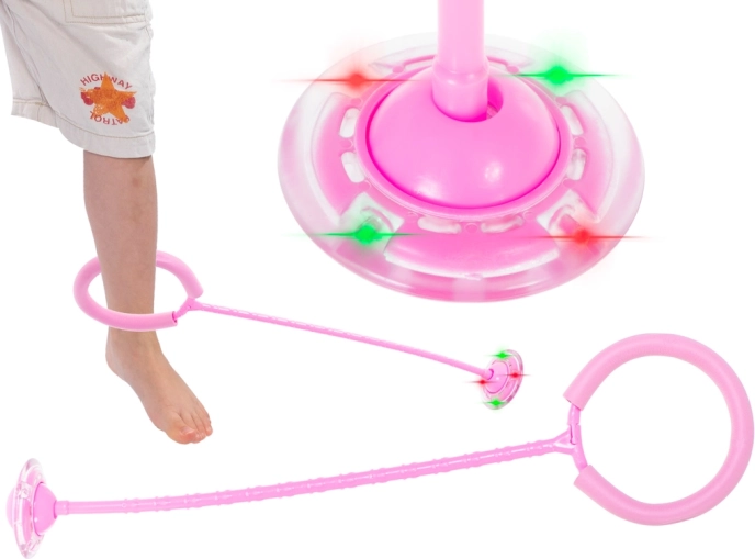 Sprung-Reifen für den Knöchel mit LED-Licht – Rosa