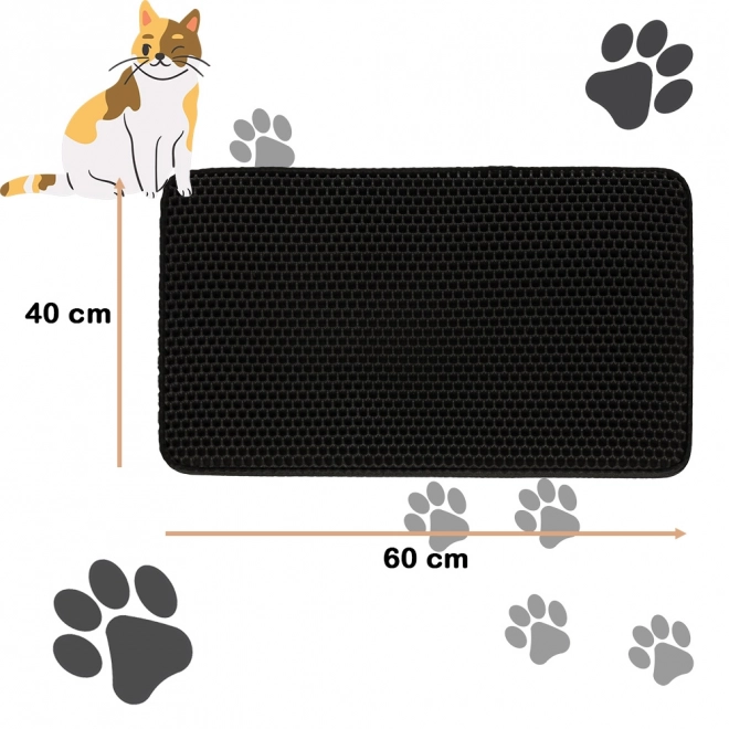 Tapis étanche à double couche pour litière pour chat XXL