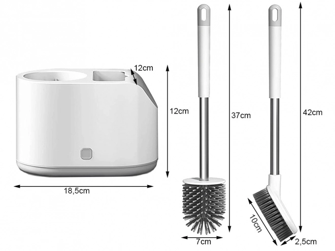 Siliconen wc borstel 2in1