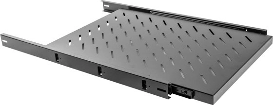 1U Sliding Shelf for 19" Rack Cabinet 1000 mm, Black