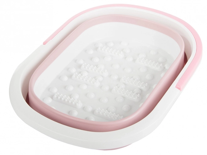 Bain de pieds pliable avec picots pour massage