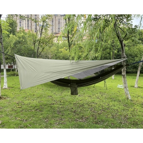 Toeristische hangmat met muskietennet en zeil 260x140 cm