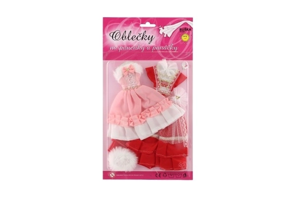 Kleding met accessoires voor poppen 2 stuks