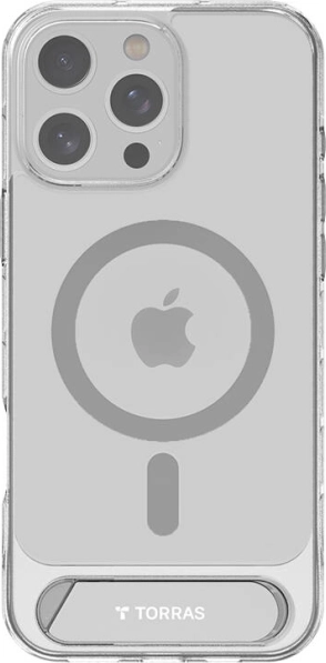 Torras Pstand Case for iPhone 16 Pro – clear magnetic case with kickstand