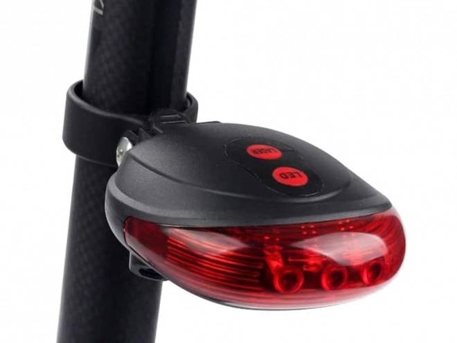 Achterlicht voor de fiets met LED en laser