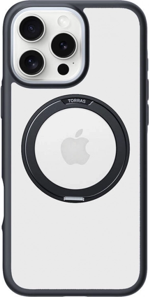 Case with magnetic stand TORRAS Ostand R Fusion for iPhone 16 Pro Max – black