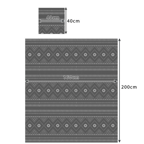 Dekbed 1,6x2m + 2x kussensloop Ruhhy 22598