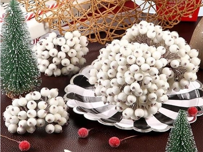 Kerstversieringen Rowan Frosted White 5 st