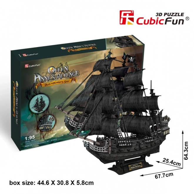 3D-puzzel Zeilschip Queen Anne's Revenge van CubicFun