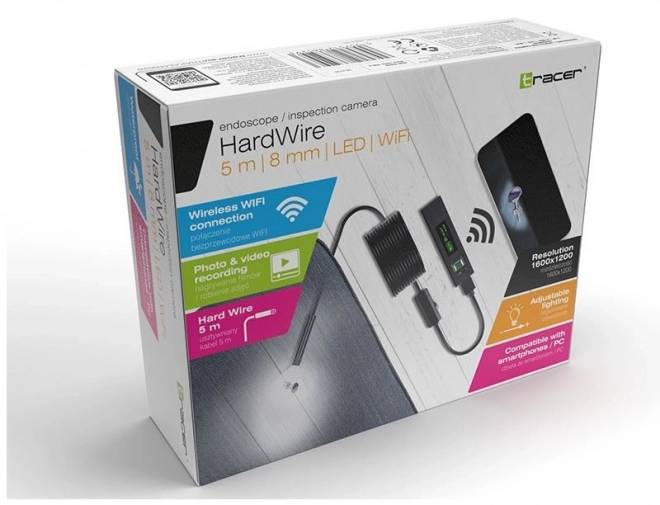 Endoscopische Camera HardWire 5M 8MM LED WIFI