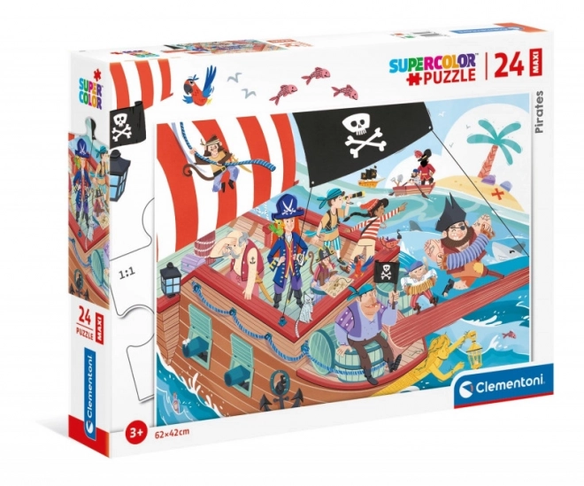 Puzzel Supercolor piraten 24 stukjes