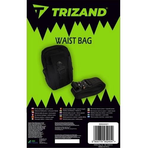 Tactische heuptas + riem zwart Trizand 24321