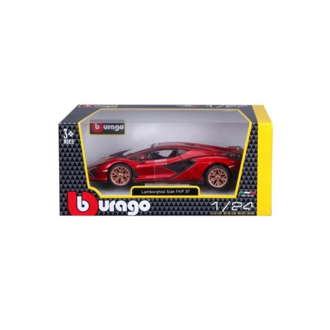 Model auto Lamborghini Sián FKP 37 1:24 rood