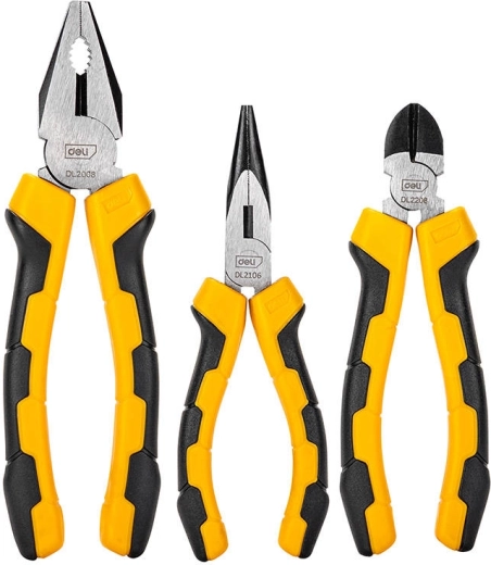 Three key types of pliers in one set