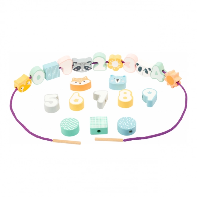 Small Foot Bead Stringing Set in Pastel Colors