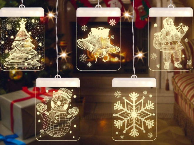 Weihnachtliche LED-Verglasungsleuchte für Fenster
