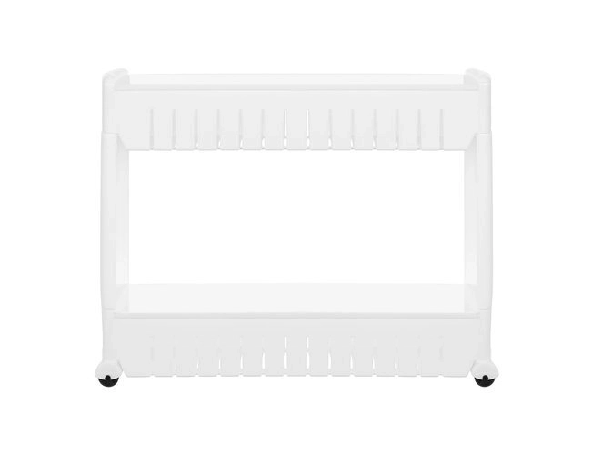Étagère mobile de cuisine ou de salle de bain sur roulettes blanche