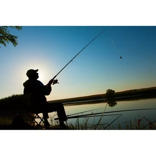 Foldable fishing chair black