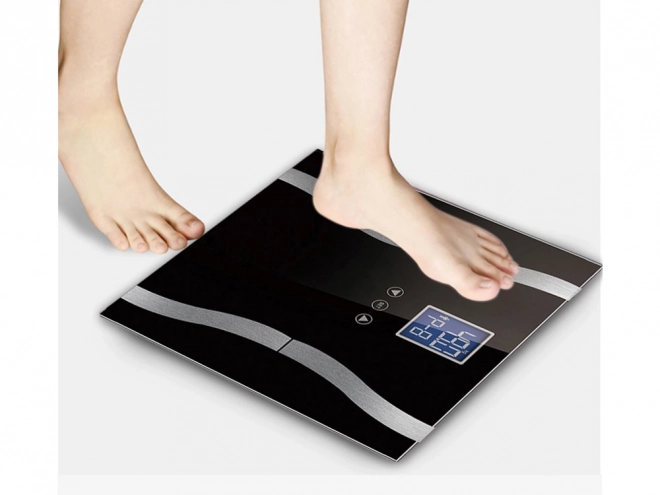 Balance de salle de bain en verre analytique 180kg avec écran LCD