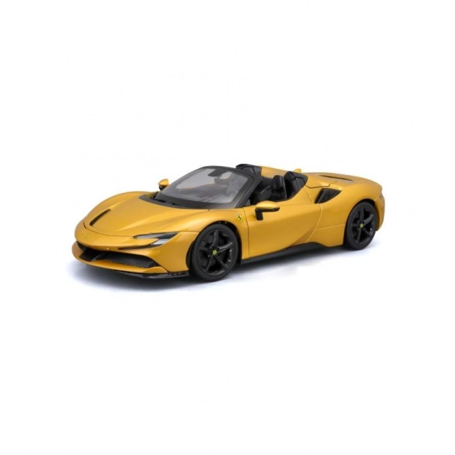 Bburago Ferrari SF90 Spider op schaal 1:18 - geel