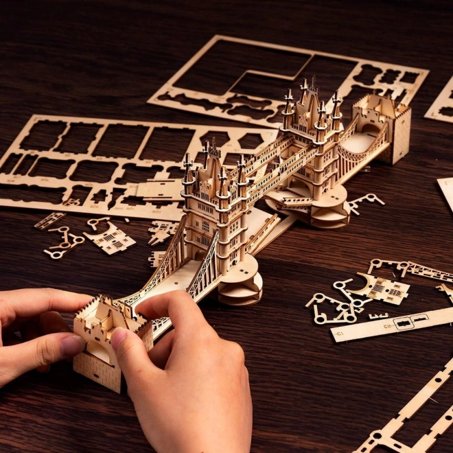 Robotic Wooden 3D Puzzle Tower Bridge Light-Up