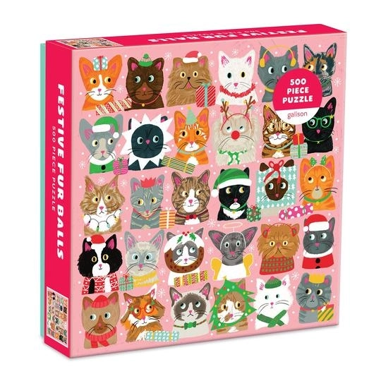 Galison puzzel feestelijke katjes 500 stukjes