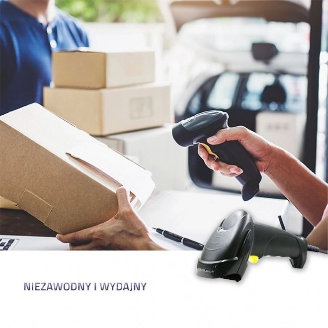 Laser Barcode Scanner 1D USB Black