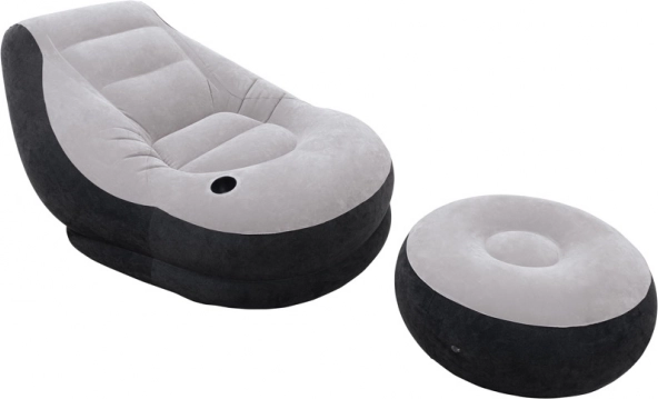 Aufblasbarer Sessel mit Fußhocker