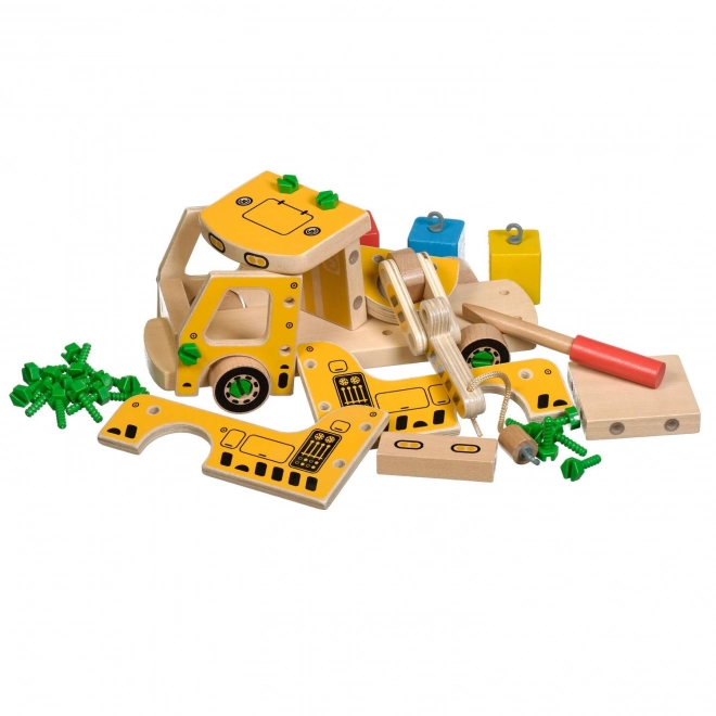 Houten autokraan - constructieset Lucy & Leo