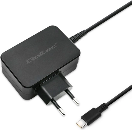 QOLTEC netstroomlader usb‑c 65 W met Power Delivery en Quick Charge, zwart