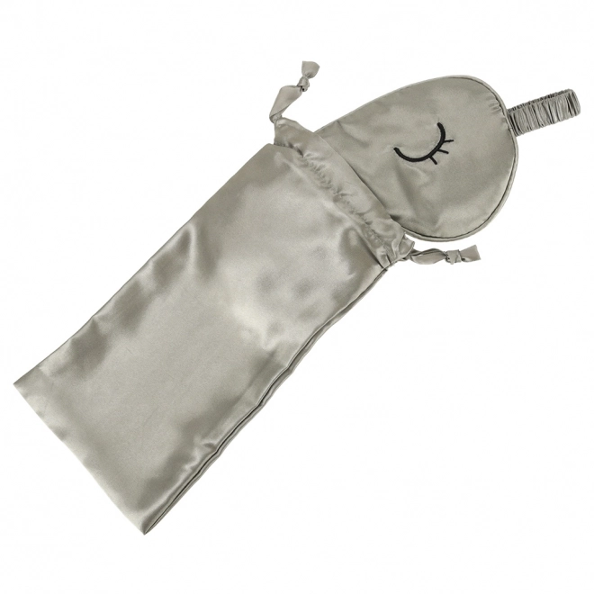 Schlafmaske mit Tragetasche Grau