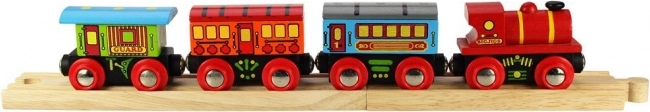 Bigjigs Rail personentrein met 2 rails