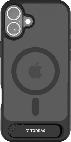 Torras Pstand case for iPhone 16 black