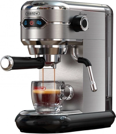 Machine à expresso à levier HiBREW avec mousseur à lait