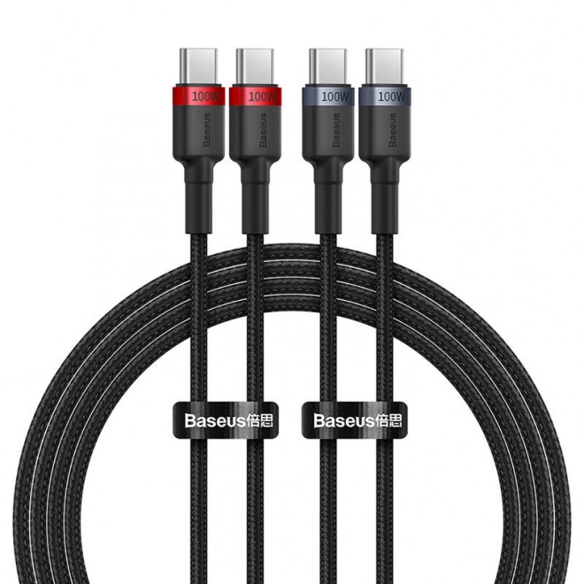 Baseus Cafule USB-C zu USB-C Kabel 100W, 2m, 2-er Set