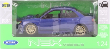 Metal model Subaru Impreza WRX STI 1:24 with opening parts