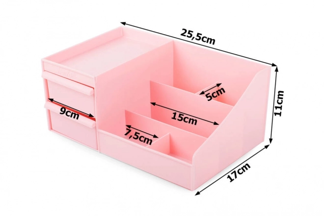 Organizer voor cosmetica en sieraden met laden