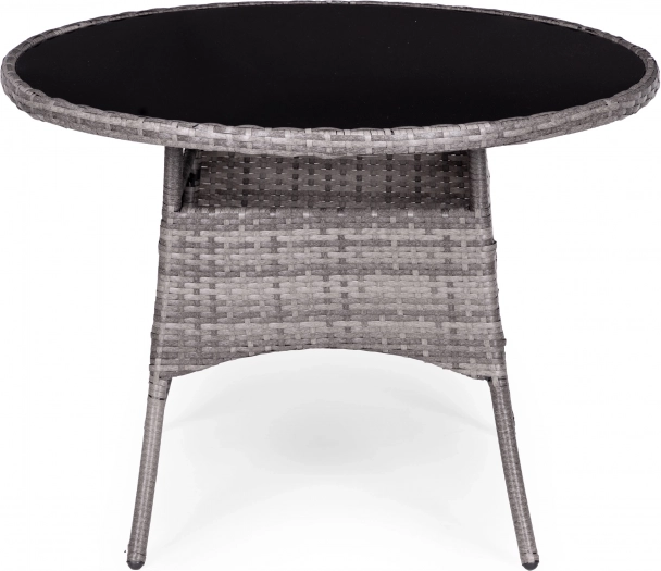Tuimeubelen van polyrotan - 4 stoelen + ronde tafel MultiGarden